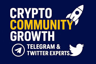 do orgnic crypto community growth and boost engagement on telegram and twitter