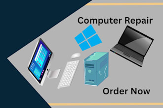 install software, fix, repair your windows computer, macbook remotely