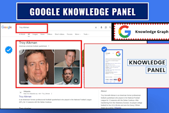 make a verified google knowledge panel or graph for person