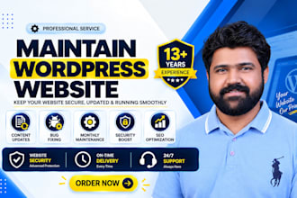 wordpress maintenance, website manager, wordpress website maintenance