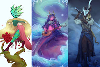 draw character illustration, portrait, nsfw, oc