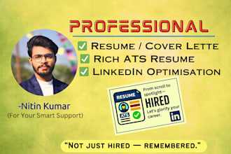 do professional resume, cv, cover latter and linkedin