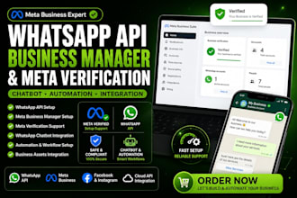 set up whatsapp API, business manager and meta verification