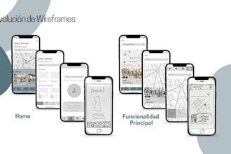 design clean and simple UX UI wireframes for your  mobile app