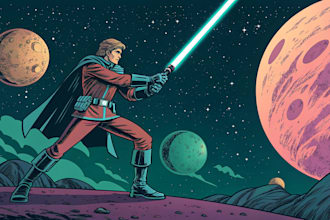 draw a cover art or comic cover art