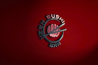 design a perfect sushi food logo asian, noodle, ramen