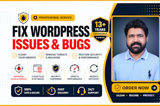 fix wordpress bug, fix wordpress issues, fix wordpress error, wordpress error