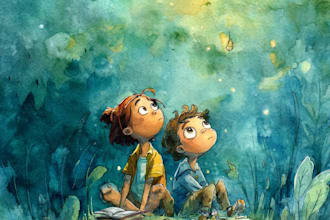 draw your watercolor children book with vibrant, artwork