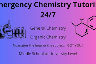 give you emergency tutoring for organic chemistry