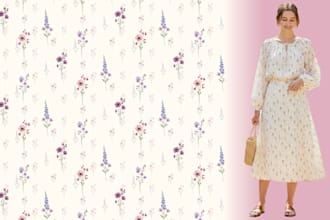 create custom prints, patterns, surface designs for fashion and home textiles
