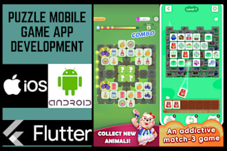 build flutter flame android ios mobile game app, level design puzzle unity game