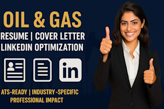 write you a professional oil and gas resume, cover letter and linked in opt