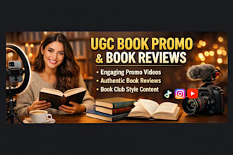 create high converting  ugc book promo videos  and bookclub reviews for author