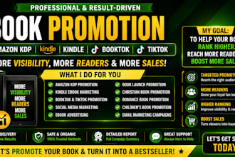 promote your book, kindle ebook, amazon KDP book, and boost book sales