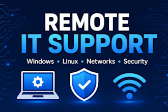 be your remote IT support to fix windows, linux and network issues
