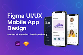 design mobile app UI UX on figma