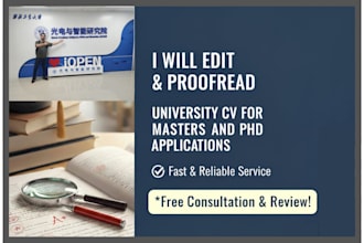 proofread and edit CV resume for university, college and school applications