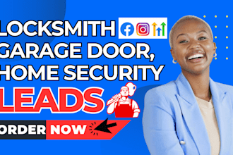 locksmith leads home security locksmith garage door leads locksmith landing page