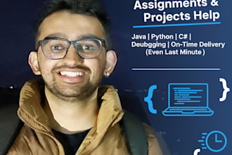 help with coding assignments, projects in java, python, csharp