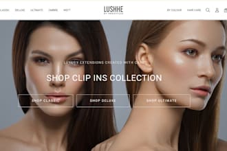 hair extension website hair extension shopify store hair  website