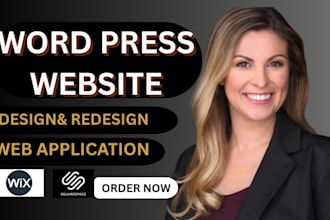 design healthcare wix squarespace, word press websites design in 24 hours
