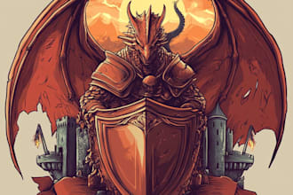 make fantasy game logo and branding