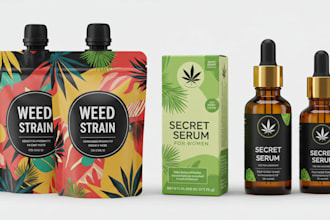 do pouch label design, cannabis packaging, mylar bag, cbd product label