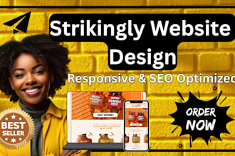 design, redesign SEO strikingly website, showit website, and a portfolio website