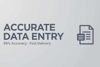 do accurate data entry and typing with 99 percent accuracy