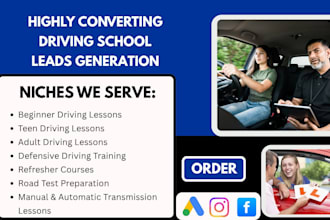 generate driving school leads driving school website, teen and beginners drivers