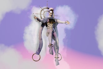 make a 3d model of character optimized for videogames