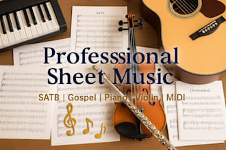 create professional music transcription and arrangement piano transcription midi