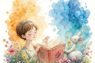 draw digital watercolor children book illustration