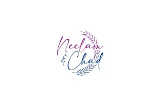 design joint bride groom wedding shower logo