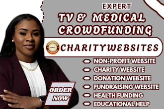 design website for charity donation ngo 501c3 TV film and medical crowdfunding