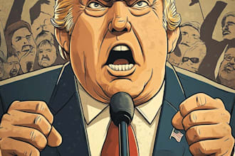 make a political cartoon art