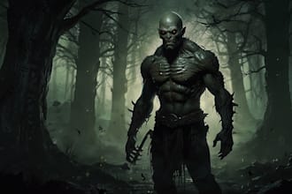 character sculpting in horror fantasy style custom sculpture