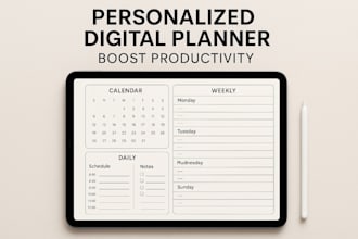 design personalized digital planner for productivity and organization