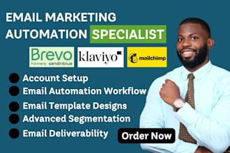 setup mailchimp, klaviyo automation workflow for your ecommerce brand website