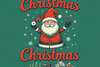create t shirt and ugly christmas sweater design