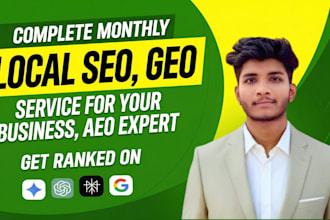 monthly local SEO, GEO service for your business, aeo expert