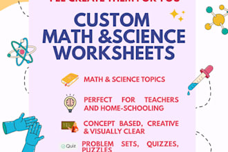 create customized math and science worksheets with solutions