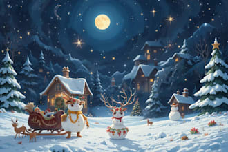 draw christmas and halloween illustrations