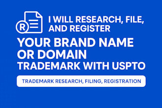 brand name domain trademark research trademark filling registration with uspto