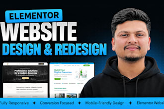 design or redesign elementor website, build elementor website development