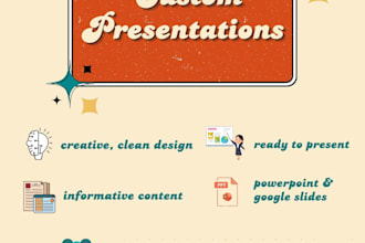 design customized presentations for students and professionals