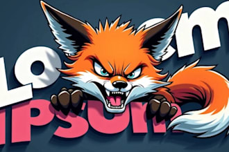 quality angry cat head mascot logo with unlimited revision
