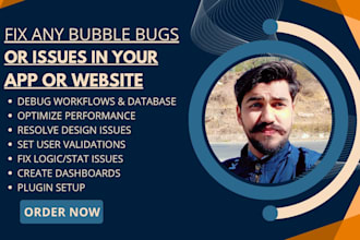 fix any bubble bug or issue in your bubble io app or website