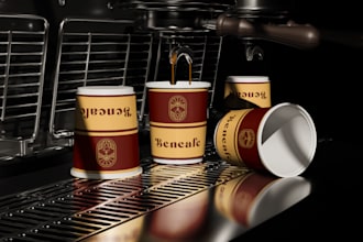 create a stunning coffee shop branding design with packaging
