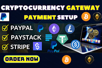 setup crypto currency payment gateway, paypal, stripe, paystack in your store